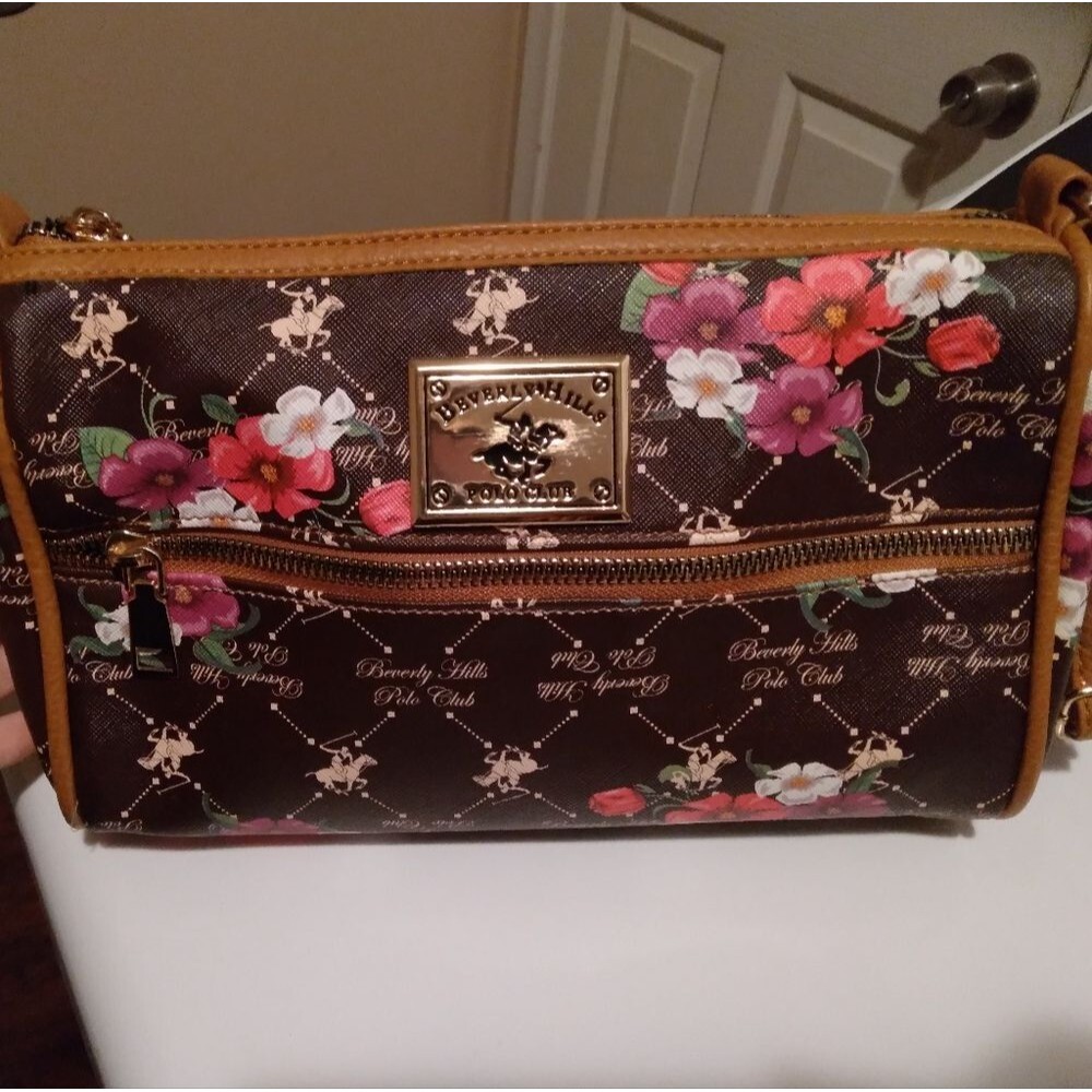 Beverly hills polo club crossbody purse floral